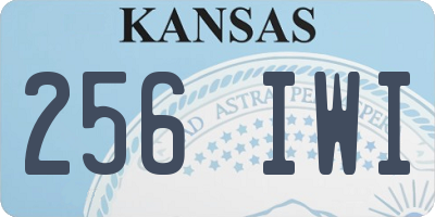KS license plate 256IWI