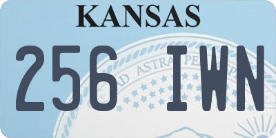 KS license plate 256IWN