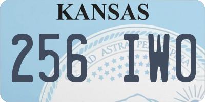 KS license plate 256IWO