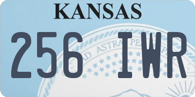 KS license plate 256IWR