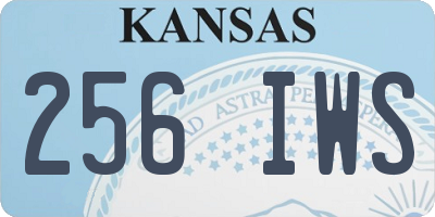 KS license plate 256IWS