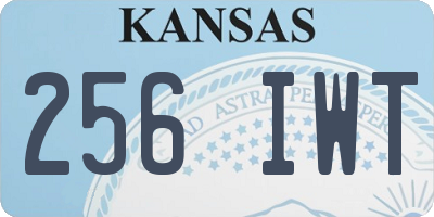 KS license plate 256IWT