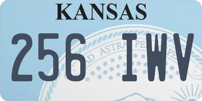 KS license plate 256IWV