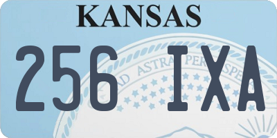 KS license plate 256IXA