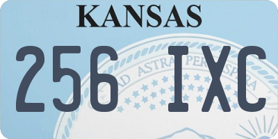 KS license plate 256IXC