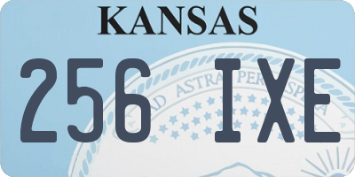 KS license plate 256IXE
