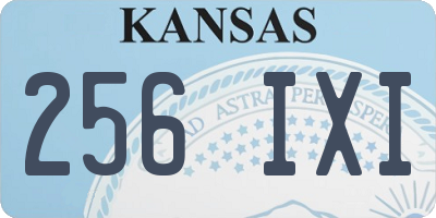 KS license plate 256IXI