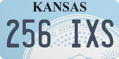 KS license plate 256IXS