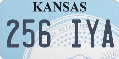 KS license plate 256IYA