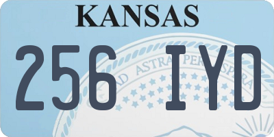 KS license plate 256IYD