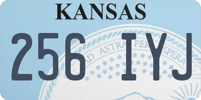 KS license plate 256IYJ