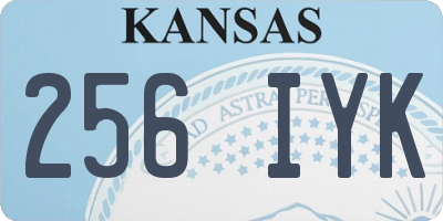 KS license plate 256IYK