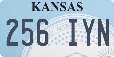 KS license plate 256IYN