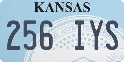 KS license plate 256IYS