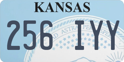 KS license plate 256IYY