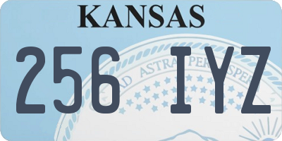 KS license plate 256IYZ