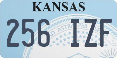 KS license plate 256IZF