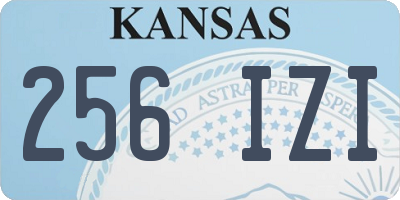 KS license plate 256IZI