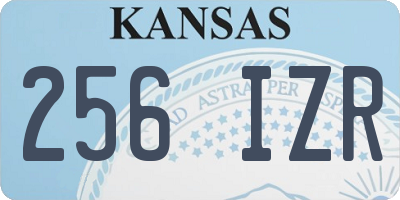 KS license plate 256IZR