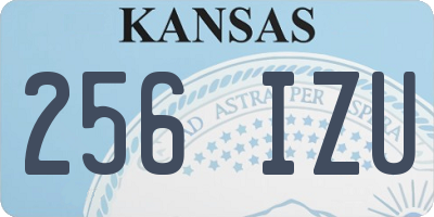 KS license plate 256IZU