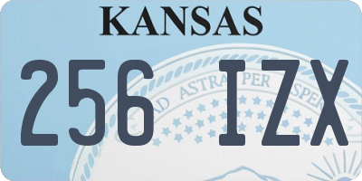 KS license plate 256IZX