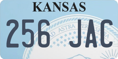 KS license plate 256JAC