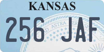 KS license plate 256JAF