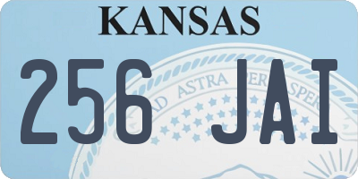 KS license plate 256JAI