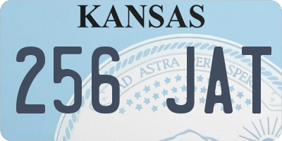KS license plate 256JAT