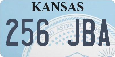 KS license plate 256JBA