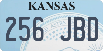 KS license plate 256JBD