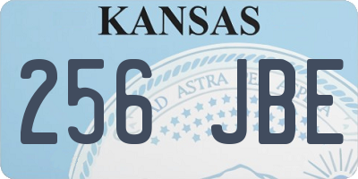 KS license plate 256JBE