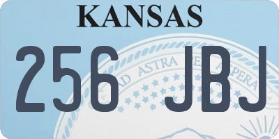 KS license plate 256JBJ