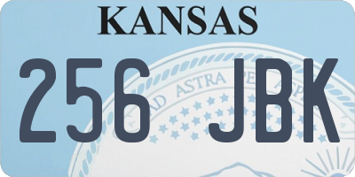 KS license plate 256JBK