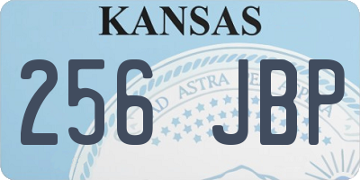 KS license plate 256JBP