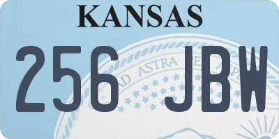 KS license plate 256JBW