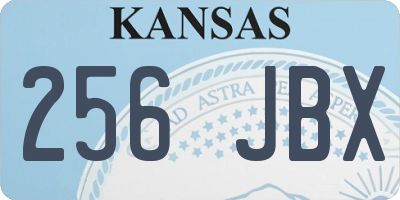 KS license plate 256JBX