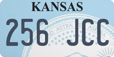 KS license plate 256JCC