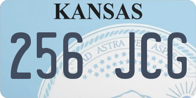 KS license plate 256JCG