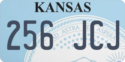 KS license plate 256JCJ