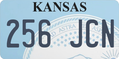 KS license plate 256JCN