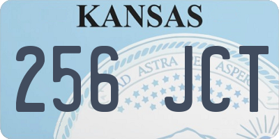 KS license plate 256JCT