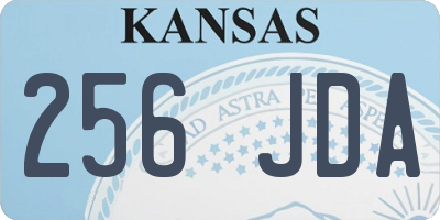 KS license plate 256JDA