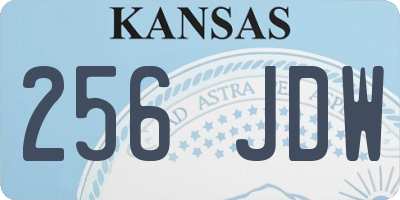 KS license plate 256JDW