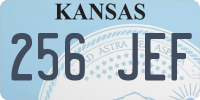 KS license plate 256JEF