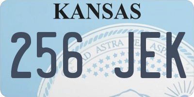 KS license plate 256JEK