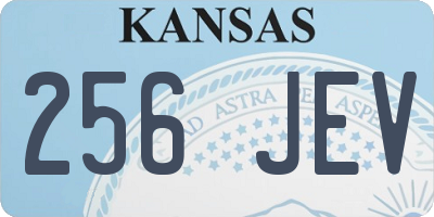 KS license plate 256JEV