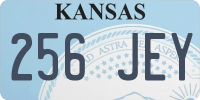 KS license plate 256JEY