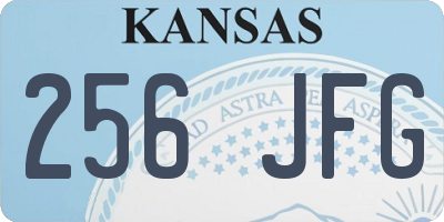 KS license plate 256JFG