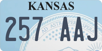KS license plate 257AAJ